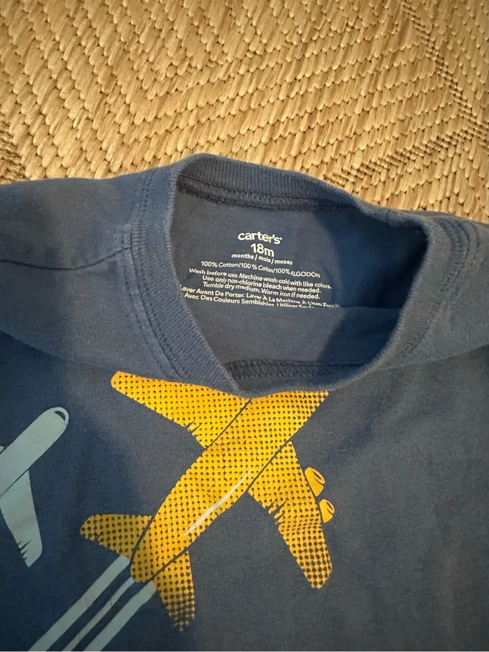 Carter's Long-Sleeve Boys Tee Airplane Graphic